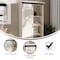 Flash Furniture Harrison 36in. Wide Rustic Farmhouse Storage Cabinet Bookcase w/Sliding Barn Door, White ZG-026-WHT-GG - alternate 8